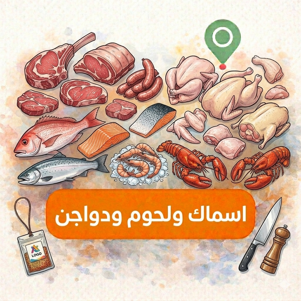 اسماك ولحوم ودواجن